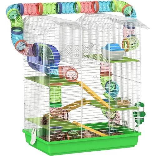 18.5" 5 Tier Hamster Cage with Tubes and Tunnels