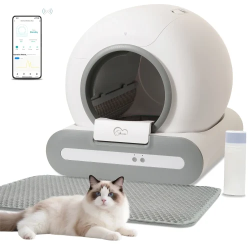 65L Self-Cleaning Cat Litter Box App Control, ONLY Supports 2.4G WiFi