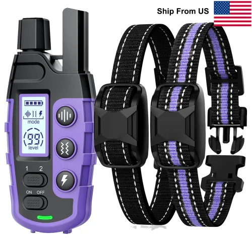 3300Ft Electric Dog Training Collar Remote Control Waterproof Pet Behavior For 5-120lbs